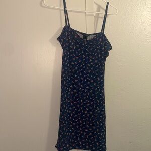 Navy Blue Floral Dress